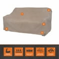 thumbnail image 3 of Modern Leisure Garrison Patio Loveseat Cover, Waterproof, 66"L X 40"W X 39"H, Sandstone, 3 of 20