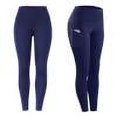 thumbnail image 1 of Pantalones de yoga para mujer, pantalones de yoga de cintura alta con control de abdomen, mallas para correr con control de abdomen y bolsillos, mallas de entrenamiento para mujer, color negro L, 1 of 5