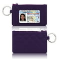 thumbnail image 2 of MNF Collections Lanyard with Wallet for Women - Zip ID Case with Lanyard for Cash, Cards, Coin - Durable Card Holder Keychain with Zippers - Quillted Cotton Elder Berry, 2 of 5