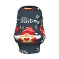 thumbnail image 2 of Fotbe Three Cute Christmas Gnomes Pattern Car Seat Covers for Babies, Nursing Breastfeeding Cover Infant Carseat Canopy, Soft Stretchy Carrier Cover, 2 of 7