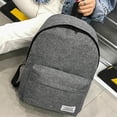 thumbnail image 2 of Student Solid Color Canvas Backpack Bag Fashion Travel College Style Backpack, 2 of 5