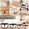 thumbnail image 2 of Walchoice Mixing Bowls with Lid Set of 4, Stainless Steel Nesting Metal Bowls for Kitchen Storage, Ideal for Preparing Cooking Serving Freezing, Size 0.7 & 1.2 & 2 & 2.5 QT - Black, 2 of 7