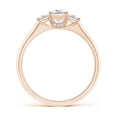 thumbnail image 2 of ANGARA Natural Princess-Cut Diamond Engagement Ring in 14K Rose Gold for Women (Size-4.1mm| Color-G| Clarity-VS2) | April Birthstone, Anniversary, Jewelry Gift for Women | Natural Diamond Ring, 2 of 8