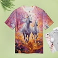 thumbnail image 5 of Cool Horse T-Shirt O Neck Retro Print Big Size T-Shirts Short Sleeve Tees Womens Pretty Design, 5 of 5