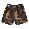 thumbnail image 7 of FORMRS Boys Swim Trunks Quick Dry Mesh Liner Boardshorts Sizes XS-XL, Black Fish Pattern, 7 of 7
