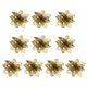 thumbnail image 1 of Advancent 10 piezas de flores artificiales de Navidad, flor de Pascua con purpurina, flor falsa reutilizable, manualidades DIY, fiesta de boda, Año Nuevo Kits de decoración para fiestas oro Advancent HA008610-01, 1 of 6
