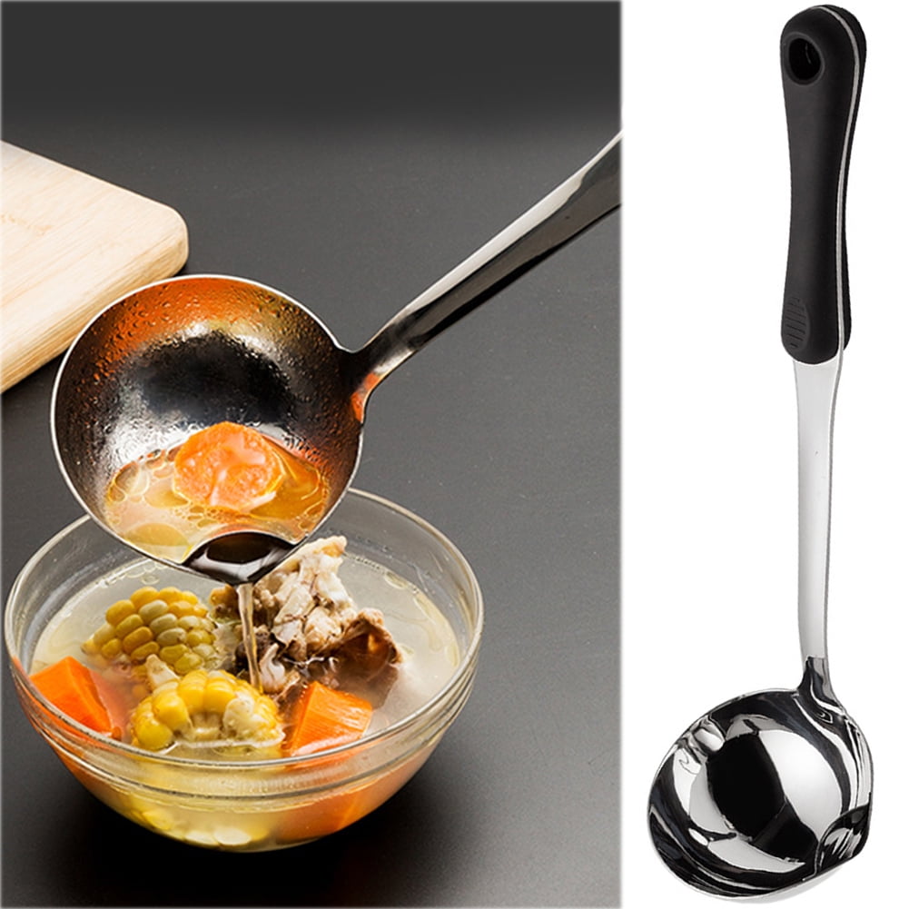 Soup Ladle with Long Handle and Ample Bowl Capacity Perfect for Stirring,Serving Soups and More Smilyokach Stainless Steel Ladle with Comfortable Grip