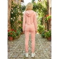 thumbnail image 3 of Conjunto 2 Piezas Hoodie con Cierre y Pants Estilo Casual Chic con Detalle Brillante para Mujer, 3 of 5