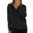 thumbnail image 2 of Cardigan Sweaters for Women 2025 Long Sleeve Zip Up Lapel Ribbed Knitted Sweater Jacket Coat Womens Cardigan Sweaters, 2 of 6