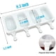 thumbnail image 3 of Moldes de silicona para paletas (paquete de 2), moldes para paletas de hielo Mini 4 cavidades ovaladas para hacer paletas caseras con 50 palitos de madera JAMW Sencillez, 3 of 5