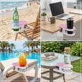 thumbnail image 5 of Clip‑On Stripe Drink Holder, Portable Adjustable Cup Holder - Secure Your Beverage Anywhere, Indoor Outdoor Universal Drink Organizer for Pool Balcony Chair Desk Beach Lounge, 5 of 9