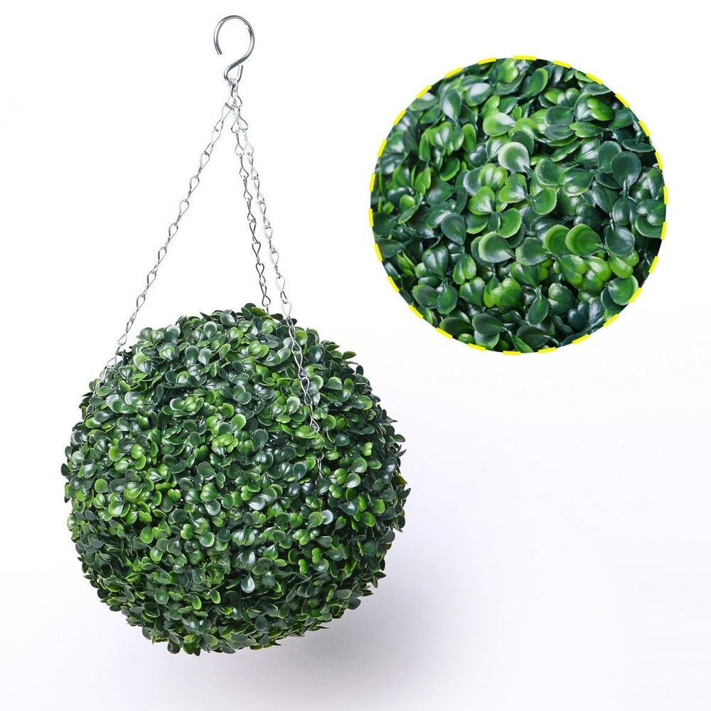 Artificial Topiary Ball, Faux Boxwood Ball Indoor/Outdoor Artificial