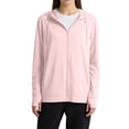thumbnail image 2 of HAJWOH Women's UPF 50+ Sun Protection Outdoor Lightweight Full Zip Hoodie Jacket Long Sleeve Outdoor Walking Running Hiking Shirt Pink XXXL, 2 of 5