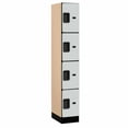 thumbnail image 3 of 12" Wide Four Tier Designer Wood Locker - 1 Wide - 6 Feet High - 18 Inches Deep - Gray, 3 of 4