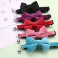 thumbnail image 7 of Cat Collar with Bow Tie and Bell Soft Adjustable for Kitten Small Pet Solid Pure Color Quick Release Buckle for Small Dogs Basic Wedding Collar, 7 of 7