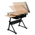thumbnail image 5 of Yaheetech Drafting Table with 2 Drawers and Stool, 5 of 11