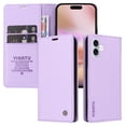 thumbnail image 1 of Funda para iPhone 16 Plus Estuche de Cuero PU Tipo Cartera con Ranuras para Tarjetas y Cierre Magnético, 1 of 5
