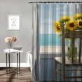 thumbnail image 2 of Pratyus Sunflowers Modern Waterproof Shower Curtain with Hooks for Country Cottage & Farmhouse Bathroom Decor, Sustainable Polyester Fiber, Washable, Various Sizes 36x72, 2 of 7