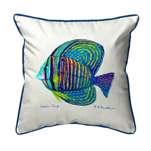 Betsy Drake Interiors Sailfin Tang Extra Large Zippered Pillow 22x22