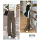 thumbnail image 5 of Pantalones de vestir de corte acampanado de gabardina con corte curvo para mujer, 5 of 5