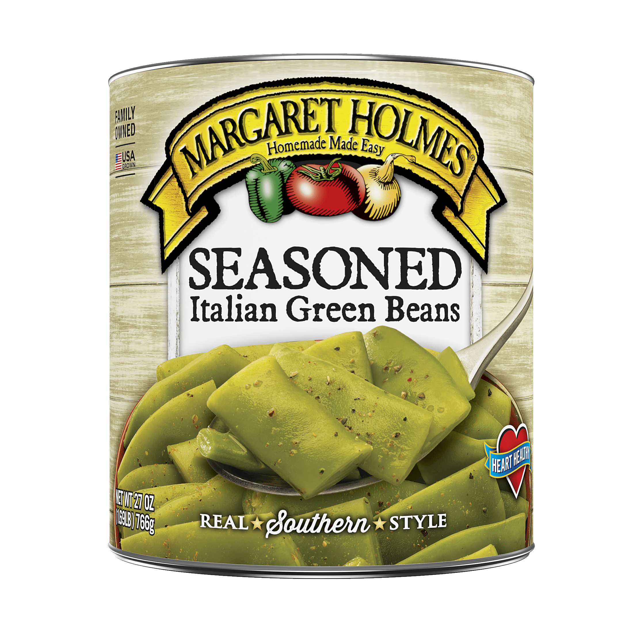 Margaret Holmes Seasoned Italian Green Beans, 27 oz Can