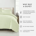 thumbnail image 6 of Noble Linens Sage Puffed Rugged Stripes Duvet Set 3-Piece Duvet Cover Set, King/Cal King, 6 of 10
