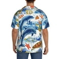 thumbnail image 5 of KLL Marine Animals Print Men's Shirt Short Sleeve Button Down Summer Cuba Beach Shirts- Small, 5 of 7