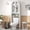 White, variant on Oubayajia Over The Toilet Storage Cabinet, Bathroom Shelf Over Toilet with Acrylic Doors, 4-Tier Bathroom Storage Cabinet Organizer with Adjustable Shelf, Walnut