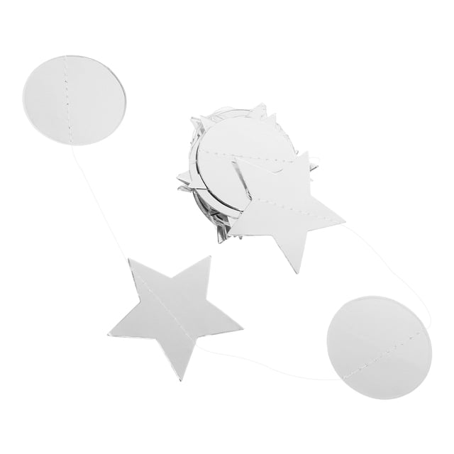 CIMAXIC Wedding 4 Strings Of Star Circle Paper Garland Party Decorations Hanging Star Banner For Birthday Celebrations Wedding Decor Graduation Events Festive Holiday Displays