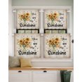 thumbnail image 2 of Vintage American Pastoral Short Blackout Curtains 45 Inch Long Sunflowers Bee Farm Rod Pocket Kitchen Curtains, 2 Panels Thermal Insulated Room Darkening Drapes for Bedroom, 42"W x 45"L, 2 of 5