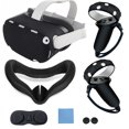 thumbnail image 1 of Silicone Cover Set for Oculus Quest 2, VR Protective Cover Include Front Shell Cover and Controller Grip Cover, Face Cover, Lens Protector Cover, Shakes Stick Caps, 1 of 6