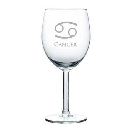 Wine Glass Goblet Horoscope Zodiac Birth Sign (10 oz, Cancer),MIP