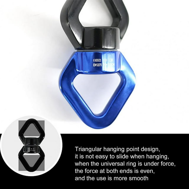 Swing Swivel 30KN Rotational Device Dance Hammock 360 Degree Climbing Rope Connector Mountaineering Spinner Swivels Hardware Gray Blue