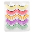 thumbnail image 1 of 5 Paires de Faux Cils Colorés pour Femmes, 1 of 6