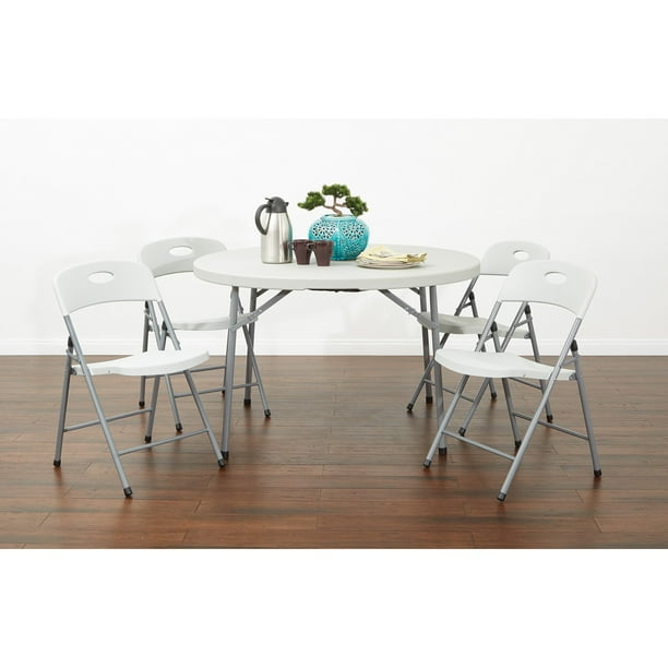5 Piece Folding Round Table Set