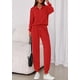 thumbnail image 4 of Conjunto Deportivo PRETTYGARDEN Mujer Otoño 2 Piezas Rojo XL, 4 of 8