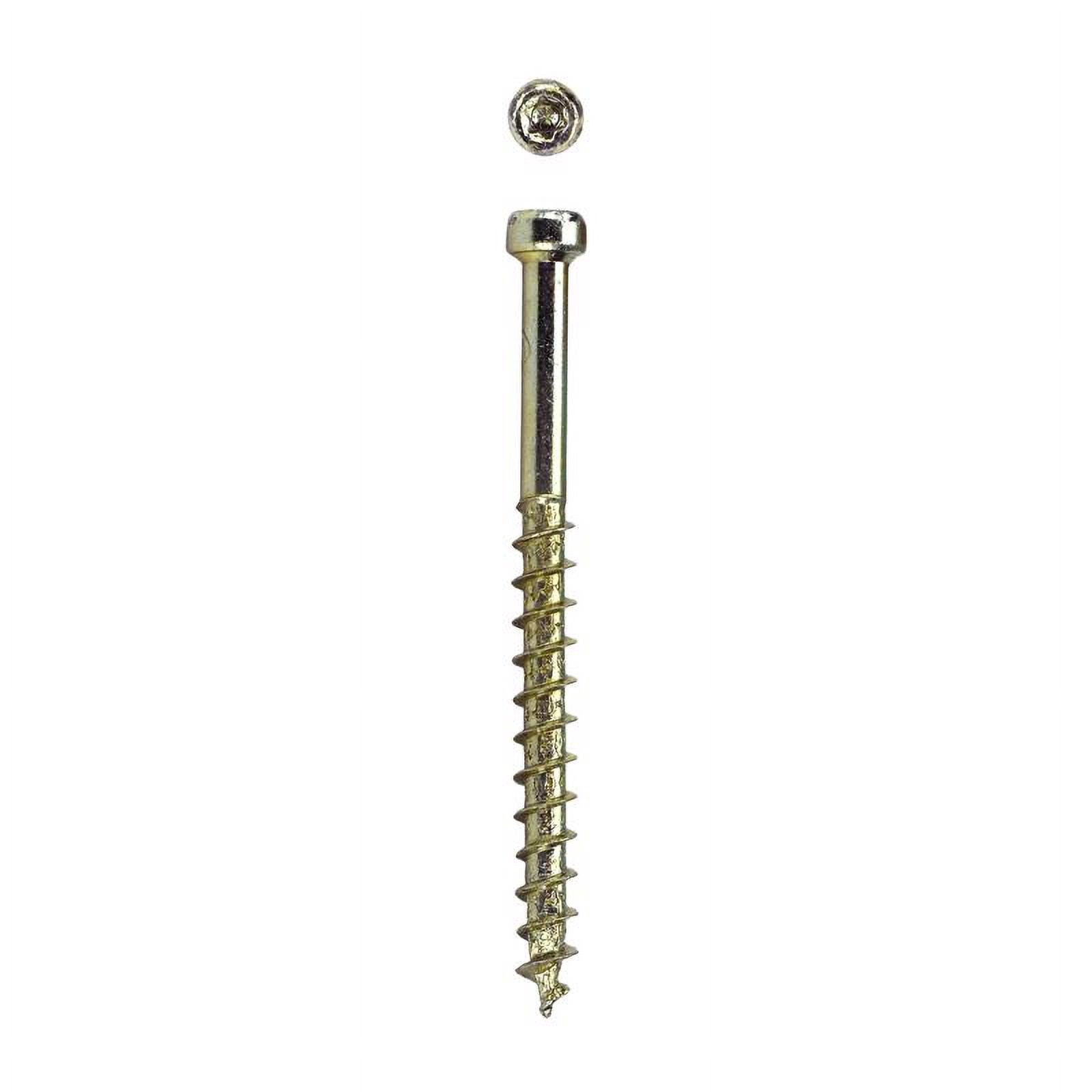 Spax 5042022 Power Trim No. 8 x 2 in. Star Round Head Trim Screws, Yellow- Pack of 100