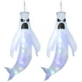 thumbnail image 1 of 2PCS Halloween Ghost Windsock Flag with 3.2ft Color String Light 43” Light Up Halloween Ghost Windsock Hanging Decoration Waterproof Glowing Hanging Ghost for Garden Yard Patio, 1 of 1