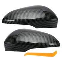 Unique Bargains Car Rear View Left Right Mirror Cover Cap Replacement for Ford Fusion 2013-2019 1 Set Black Carbon Fiber