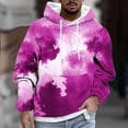 thumbnail image 1 of Sudadera con capucha para hombre, estilo casual, con cuello redondo, estampado, manga larga, blusa de poliéster, 1 of 5