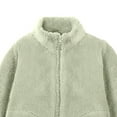 thumbnail image 4 of Gubotare Baby Girl Outerwear Fleece Jacket for Toddler Boys Girls Full-Zip Polar Stand Collar Sweatshirt Spring Autumn Winter Thicken Warm Outwear Size 4T 5T,(Green 4-5 Years), 4 of 4