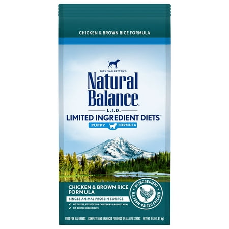  Natural Balance L.I.D. Limited Ingredient Diets Dry Dog Food, 4 Pounds, Chicken