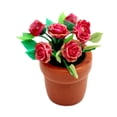 thumbnail image 3 of HILABEE 1:6 1:12 Échelle Maison de Poupée en Pot Fleurs Fée Jardin Décor Classique Enfant Jouet Résine Fleurs Rouges, 3 of 9