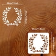 thumbnail image 2 of Laurel Wreath Stencil 11.8x11.8inch Reusable Flower Wreath Drawing Stencil DIY Craft Garlands Painting Template Plants Stencil for Wood Wall Furniture Fabric Painting, 2 of 9