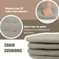 thumbnail image 4 of Dining Chair Cushions Set of 2, Indoor Chair Pads with Ties, 16.92" x 16.14" x 0.98", Coffee, 4 of 10