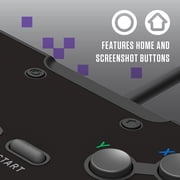 Retro-Bit Legacy 16 Wired USB Controller - Features Home, SS & ZL/ZR Buttons - for Switch, PC, MacOS, RetroPie, Raspberry Pi (Black - Onyx)