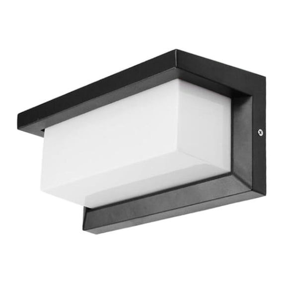 Lámpara de pared exterior Zulema Iluminión LED Negro resistente a la intemperie luz de pared al aire libre del sensor