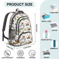 thumbnail image 5 of Excavator and Road White Pattern Cute School Backpack Bag with Padded Back and Adjustable Shoulder Straps 16.9 X 12.6 X 5.9 Inches, 5 of 5