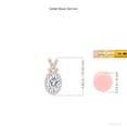 thumbnail image 3 of ANGARA Lab Grown Diamond Pendant with Halo for Women in 14K Rose Gold (Size-6x4mm| Color-F-G| Clarity-VS) | April Birthstone, Anniversary, Jewelry Gift for Women | Lab-Grown Diamond Necklace, 3 of 8