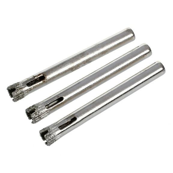 SODIAL(R) 3 Pcs Diamond Coated Drill Bit Ceramic Glass Hole Saw 6mm 15/64"